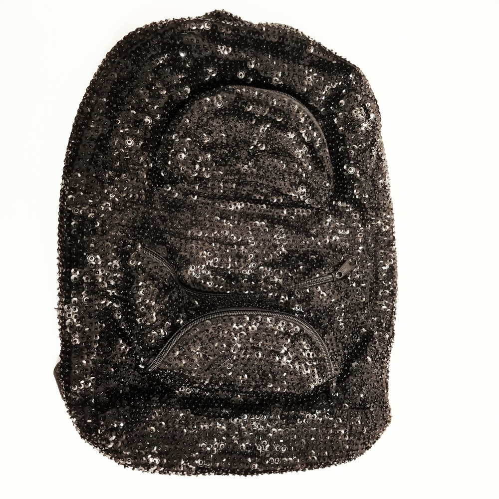 Amazing Black Sequin Backpack